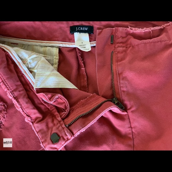 J Crew Burnt Red Distressed Short Skirt - Picture 3 of 3